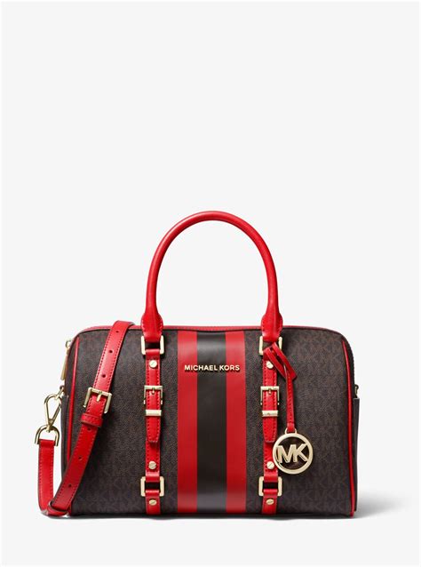 michael kors bedford travel medium logo stripe crossbody bag|michael kors bedford legacy handbag.